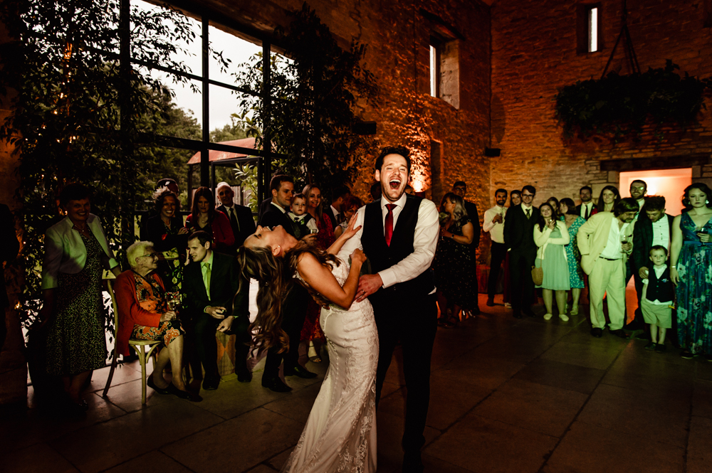 old gore yard space wedding photographer danceing