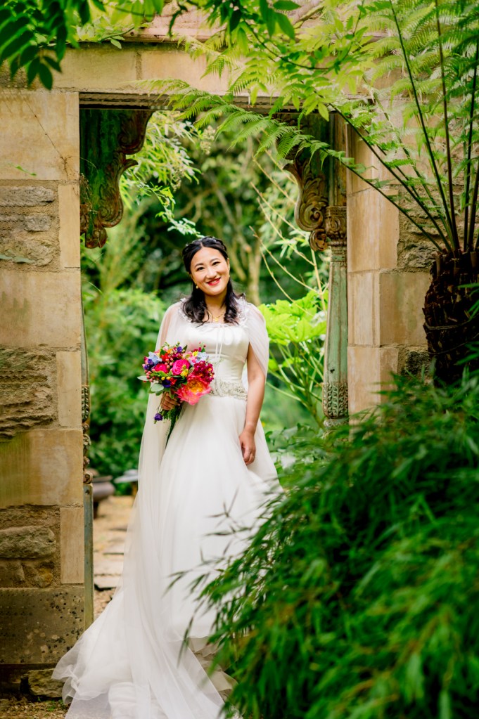 bright colourful wedding cotswolds