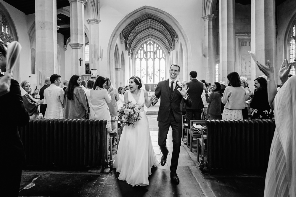 church bride and groom northleach