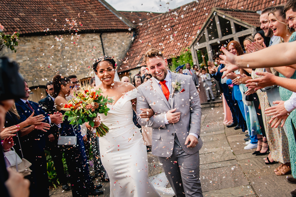 confetti wedding priston mill