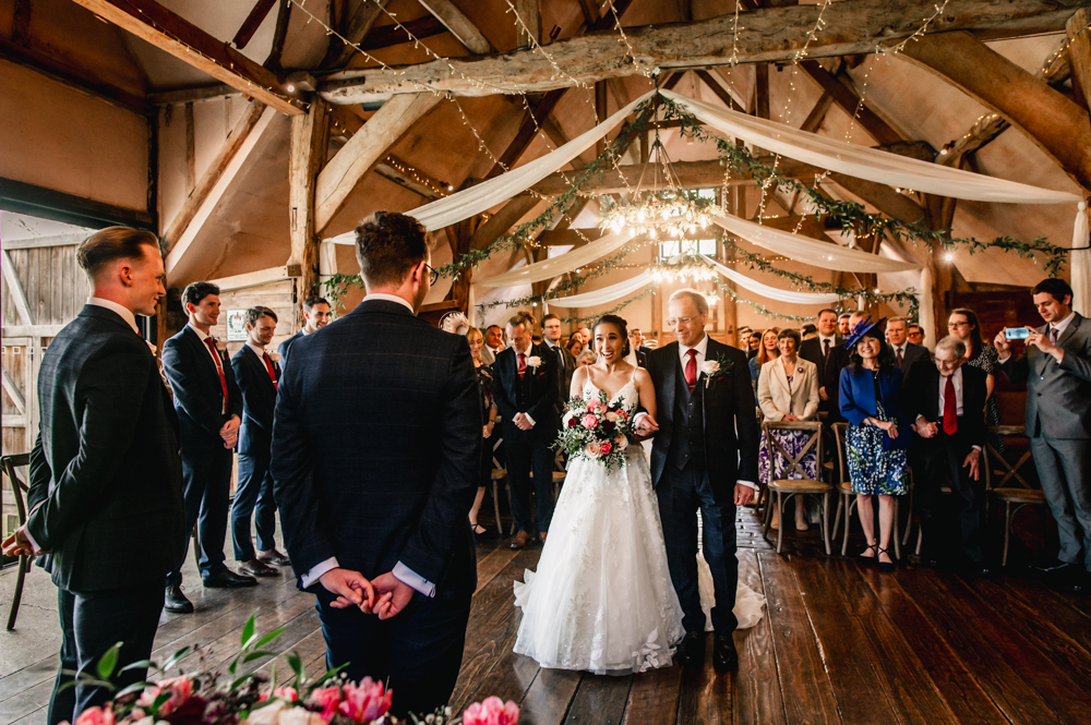 lains barn wedding ceremony oxfordshire