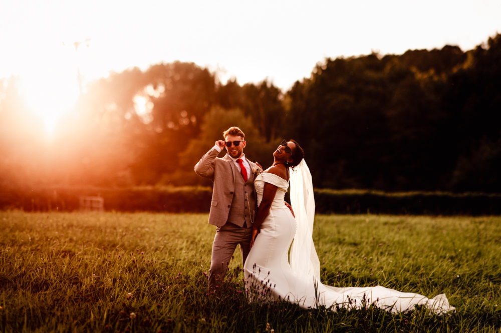 countryside sunset  wedding bristol bath
