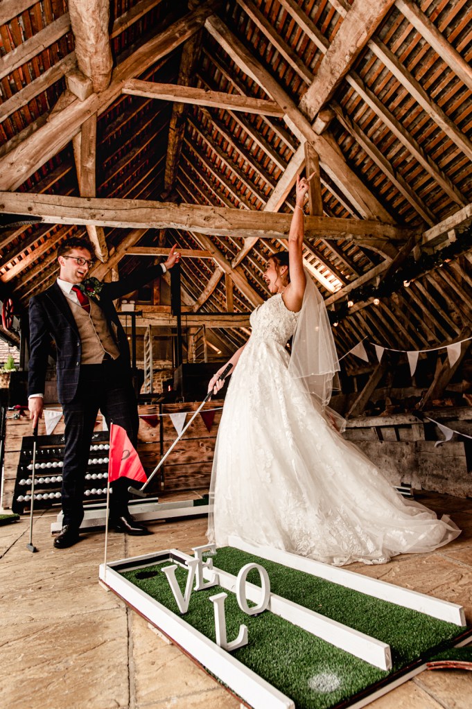 wedding crazy golf cotswolds