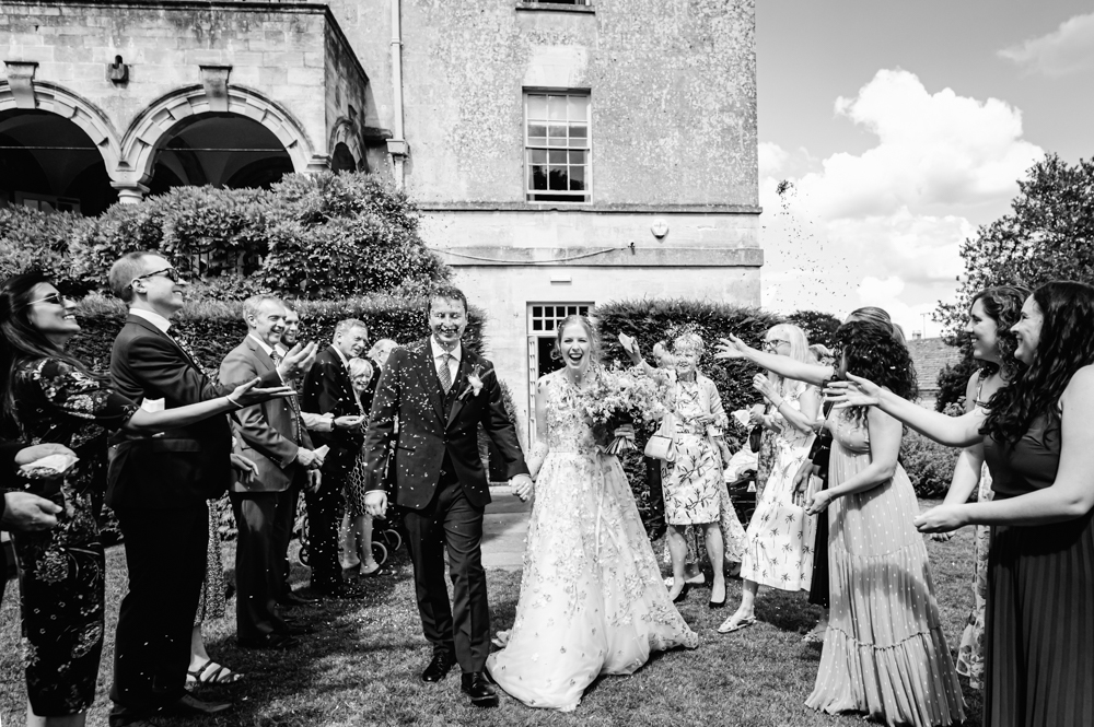 confetti painswick wedding