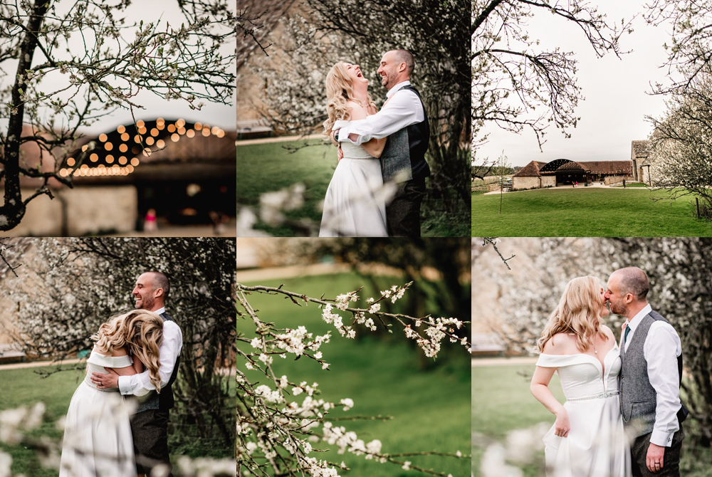 spring wedding cotswolds old gore barn
