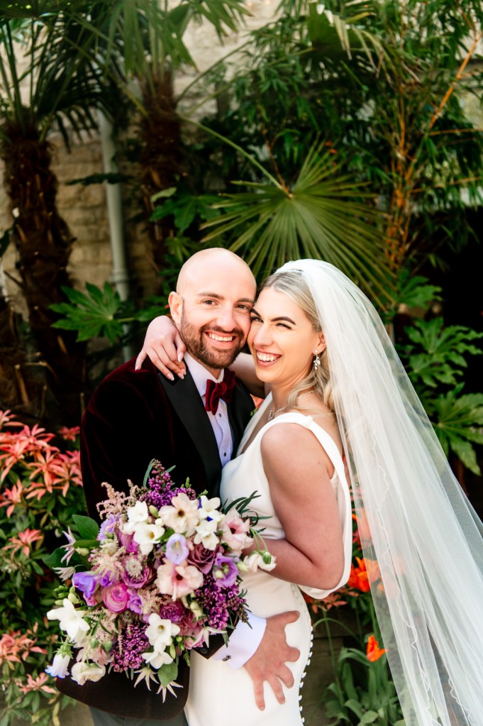 happy colourful wedding matara centre cotswolds