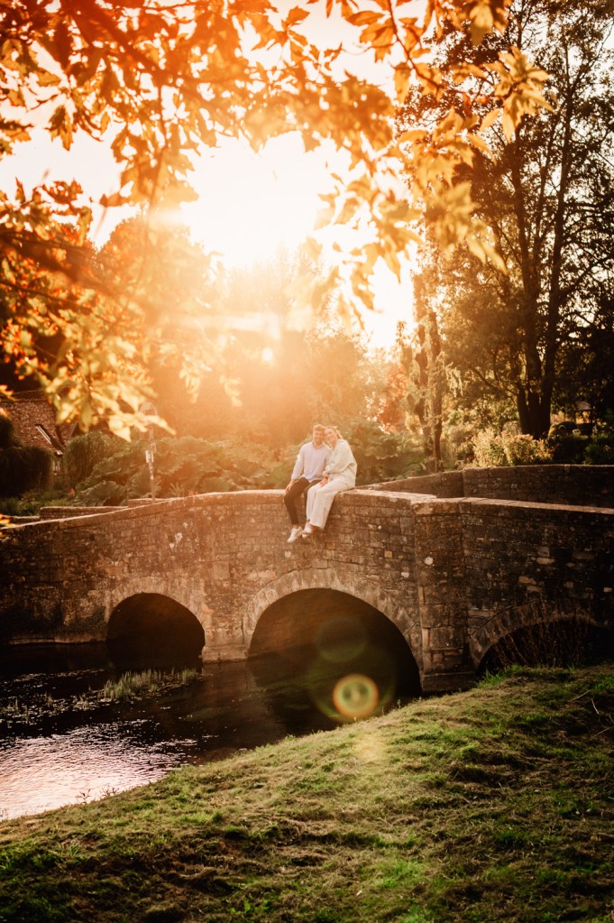 sunset bridge cotswolds