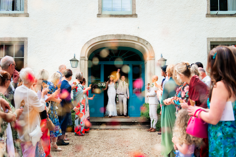 happy colourful wedding photography cotswolds