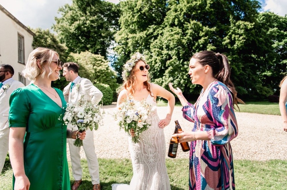 colourful garden party wedding