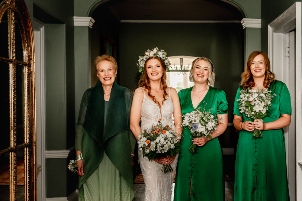 bridesmaids emerald green dresses