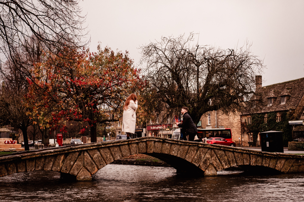 surprise proposal on the bridge