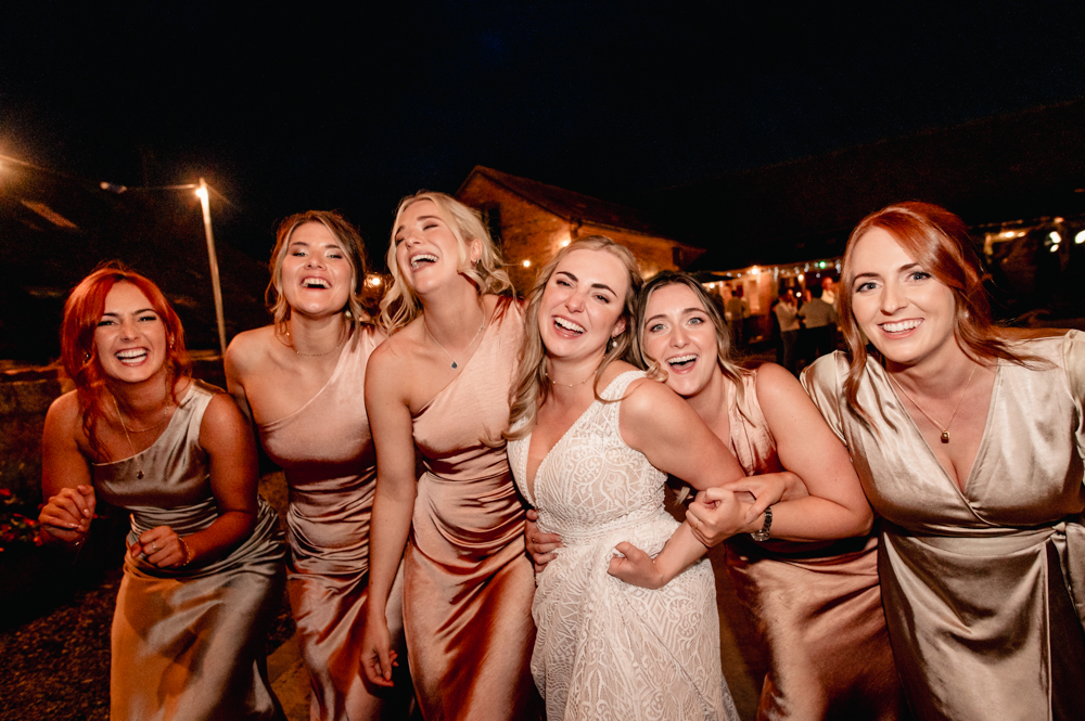 happy bridesmaids