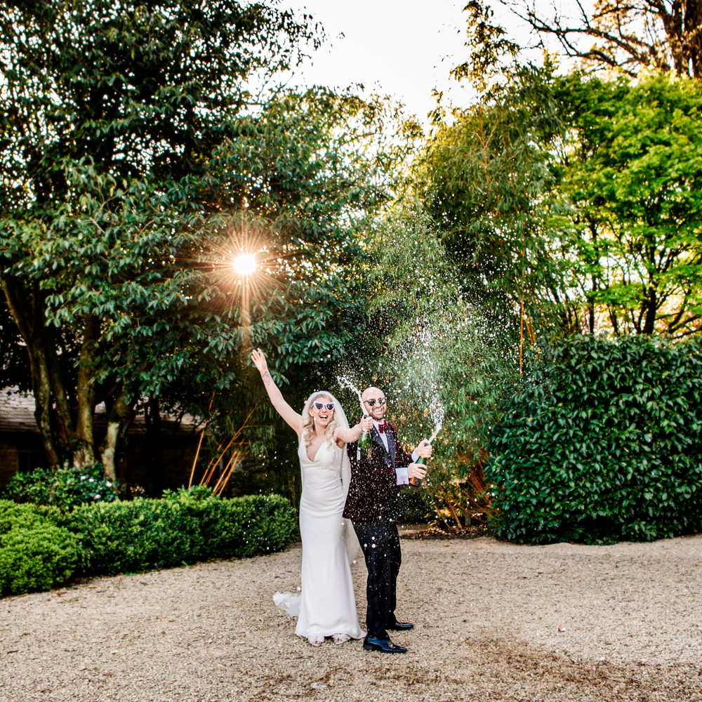 champagne pour wedding
