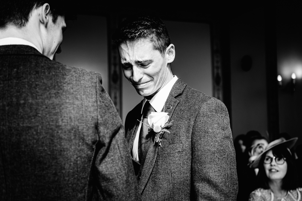 groom crying