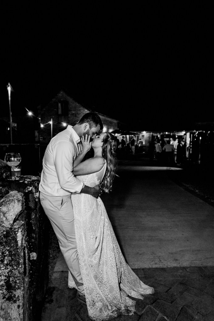 cinematic wedding photography kiss