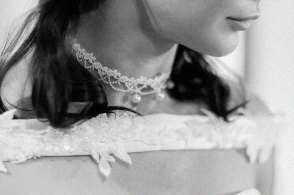 bridal choker details cinematic film effect photos