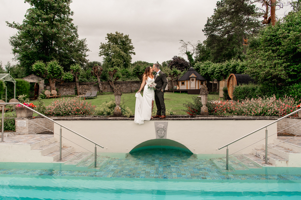 stunning wedding venue with swimming pool