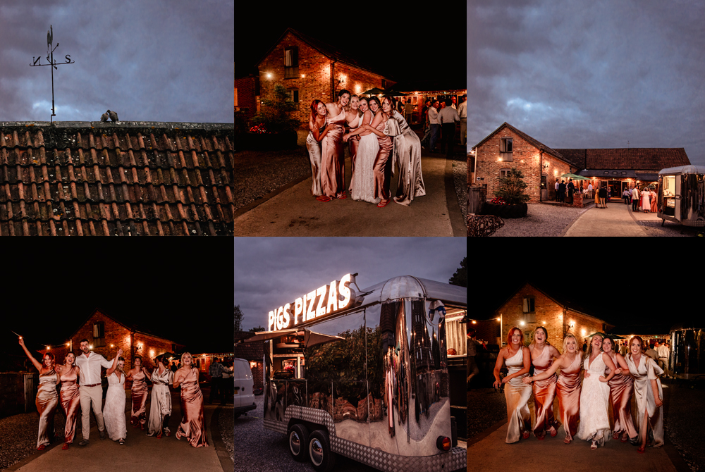 evening barn wedding milton end barn