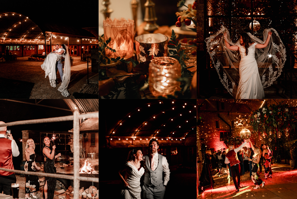 dramatic wedding old gore barn