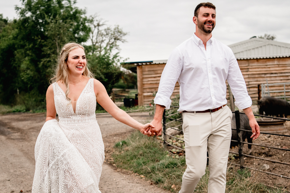 working farm wedding england