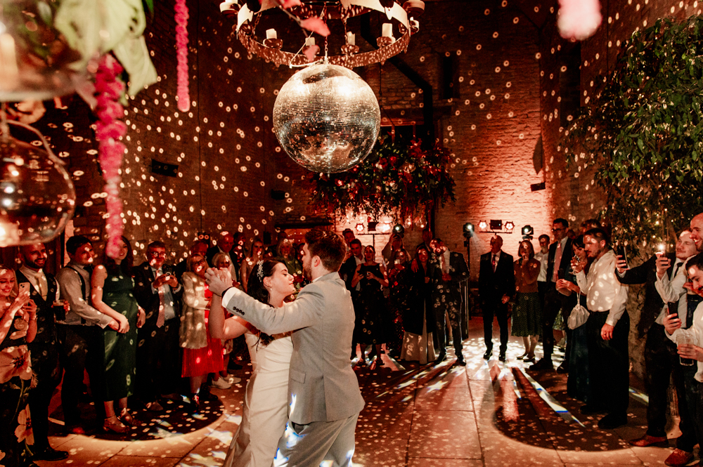 bride and groom dancing fairytale wedding