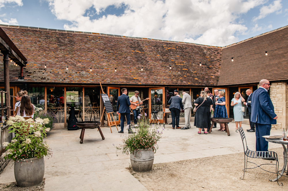 guitarist music old gore barn wedding