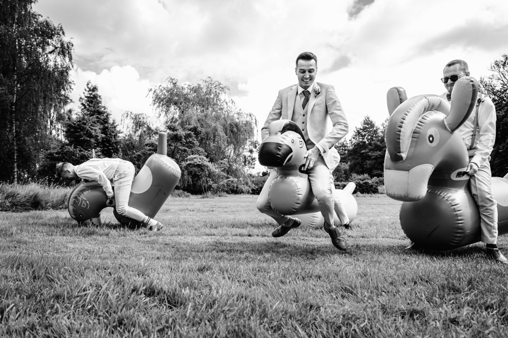 wedding games inflatable horses race