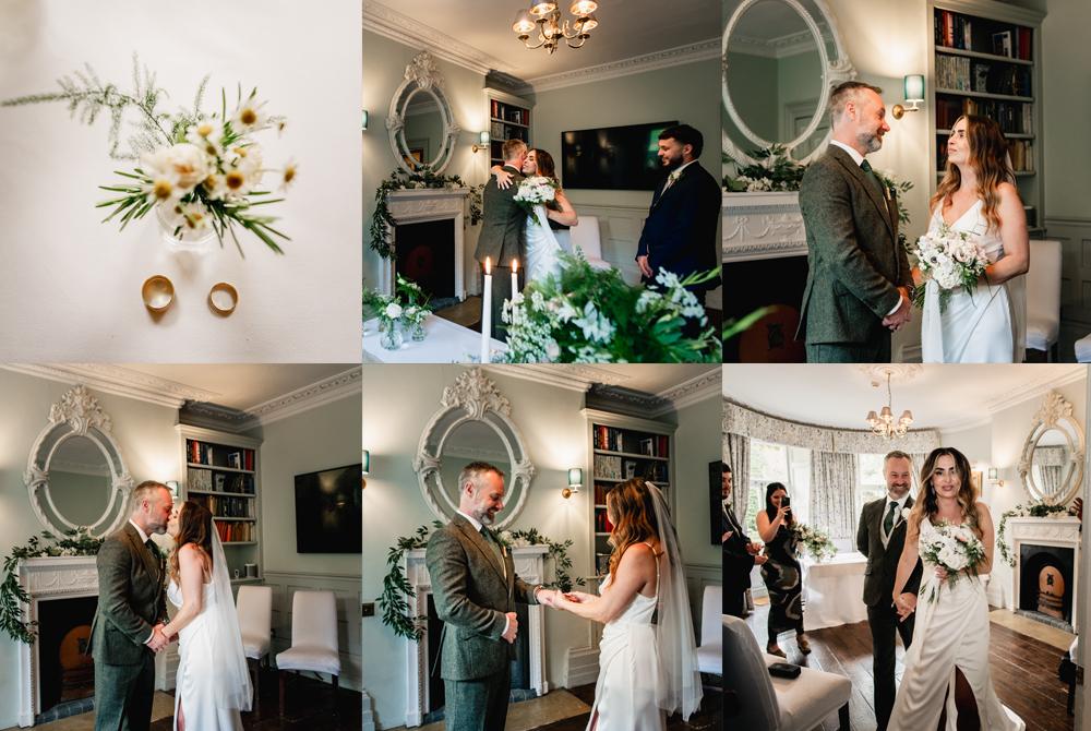 wedding ceremony Burleigh court cotswolds