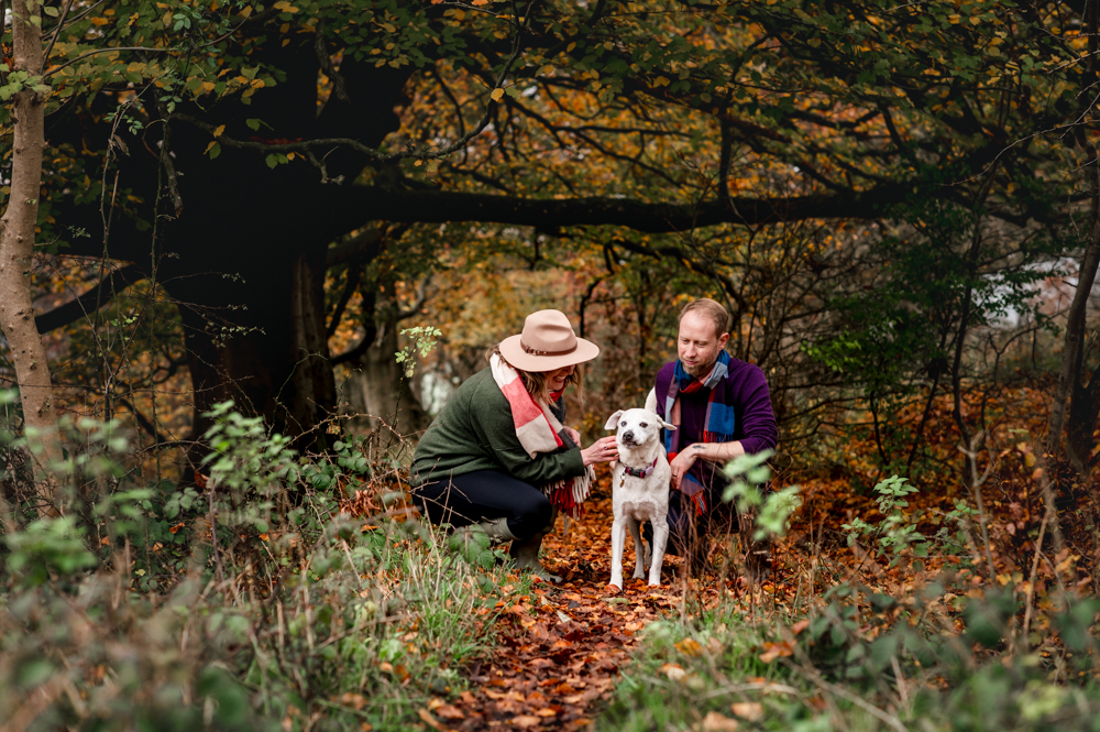 couple in autumn forest