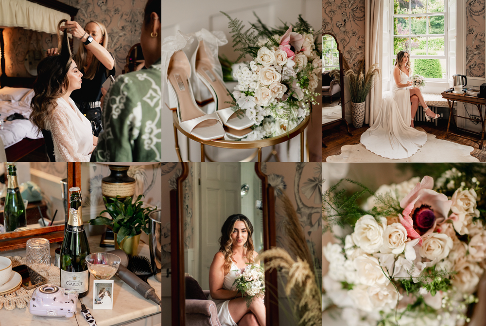 brode getting ready wedding