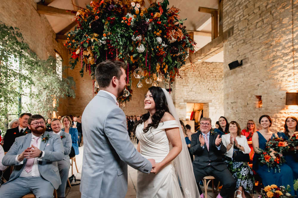 wedding ceremony old gore barn