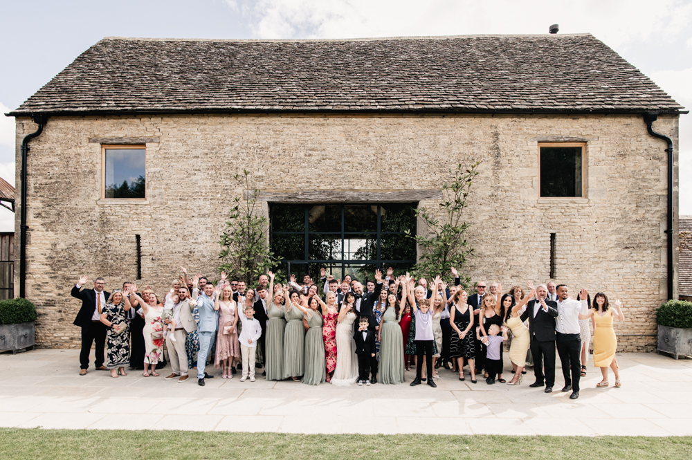 wedding guests group shot old gore
