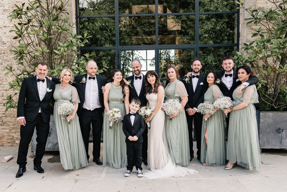 bridesmaids and groomsmen old gore barn