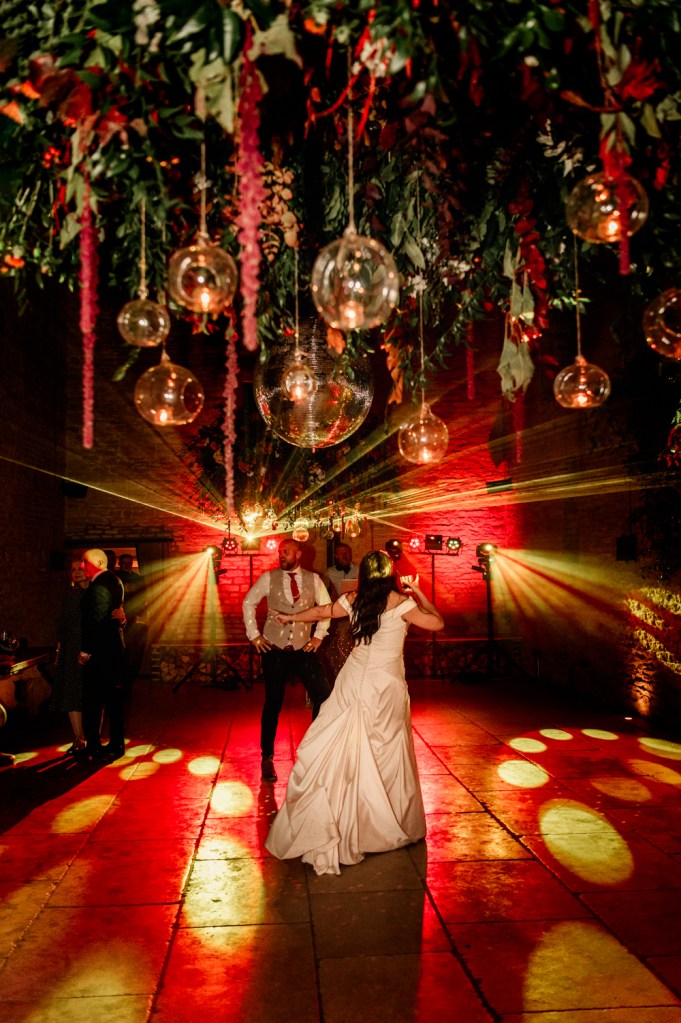 dramatic vibrant wedding old gore barn