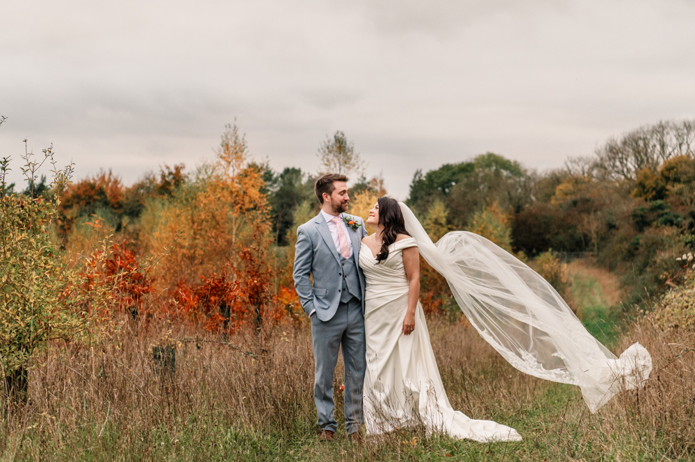 autumn wedding at old gore barn