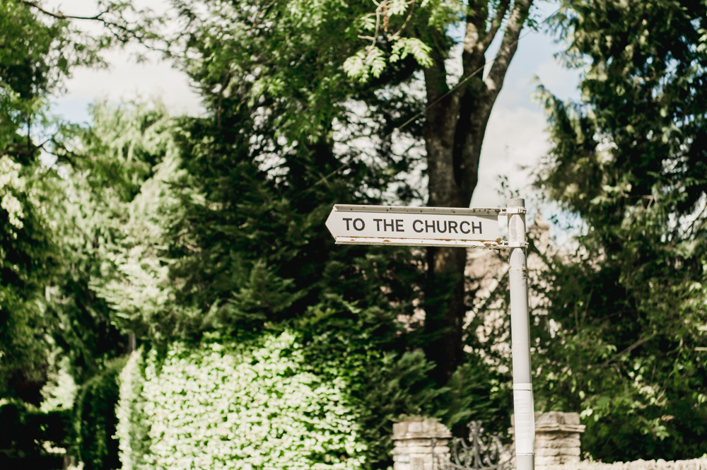 to the church sign