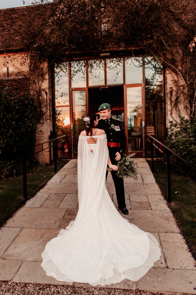 twilight wedding bride and groom great tythe barn wedding tetbury