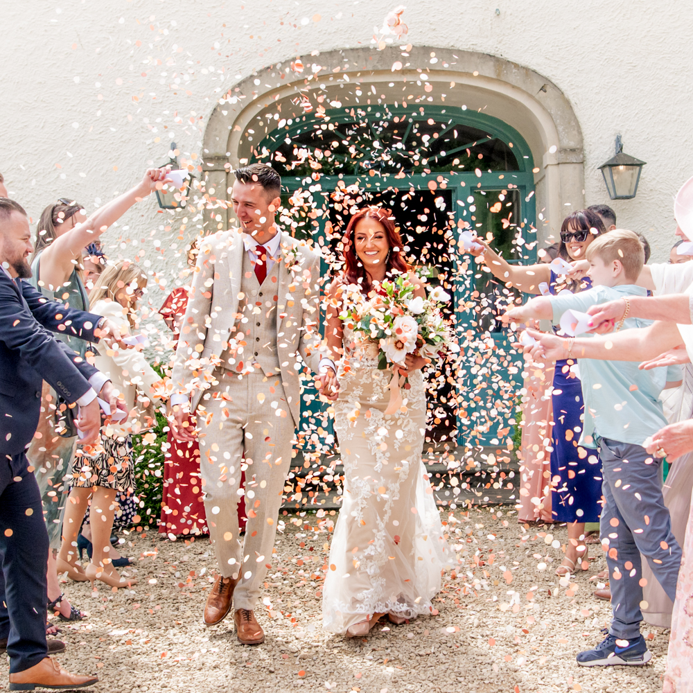 colourful wedding cotswolds