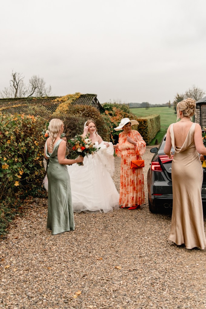 cripps barn bride arrival