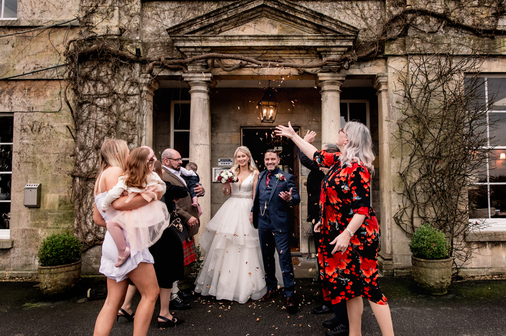 micro wedding burleigh court hotel stroud