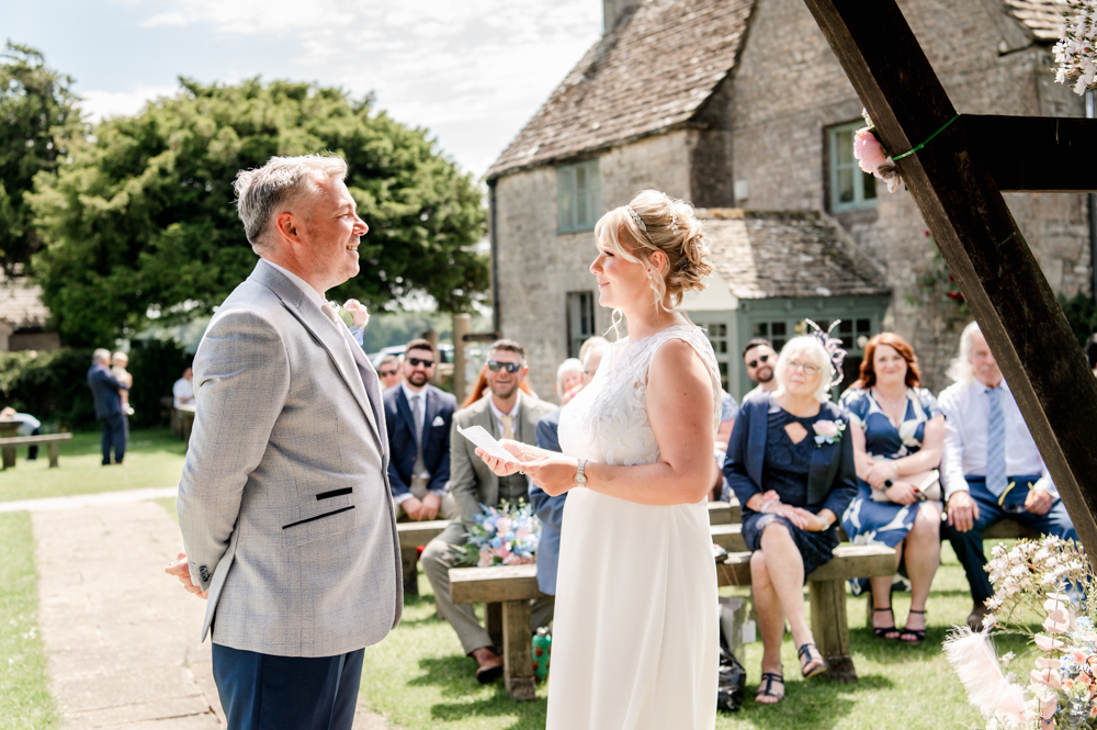 outdoor wedding ceremony cotswolds