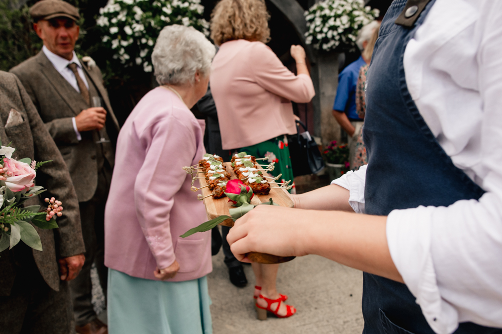 wedding canapes colourful wedding