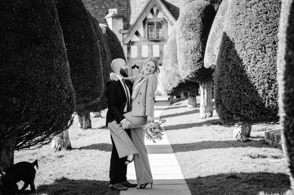 bride in a trouser suit wedding