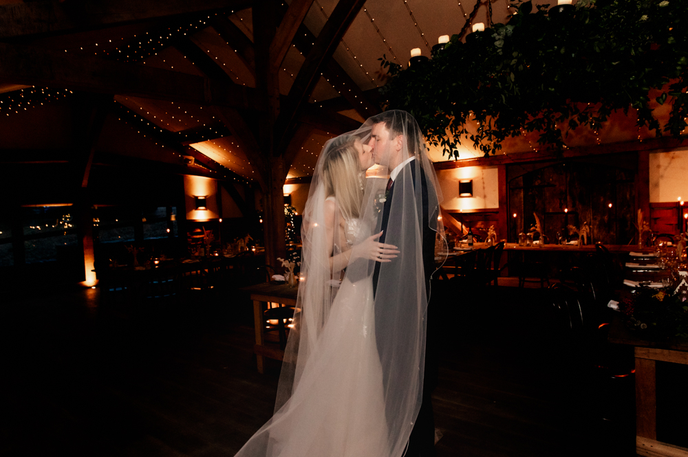 bride and groom dramatic wedding photography