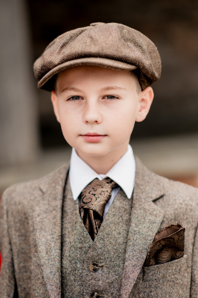 page boy retro tweed outfit