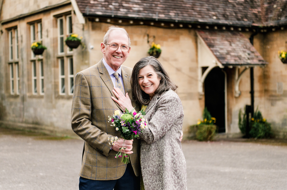 mature couple wedding cotswolds