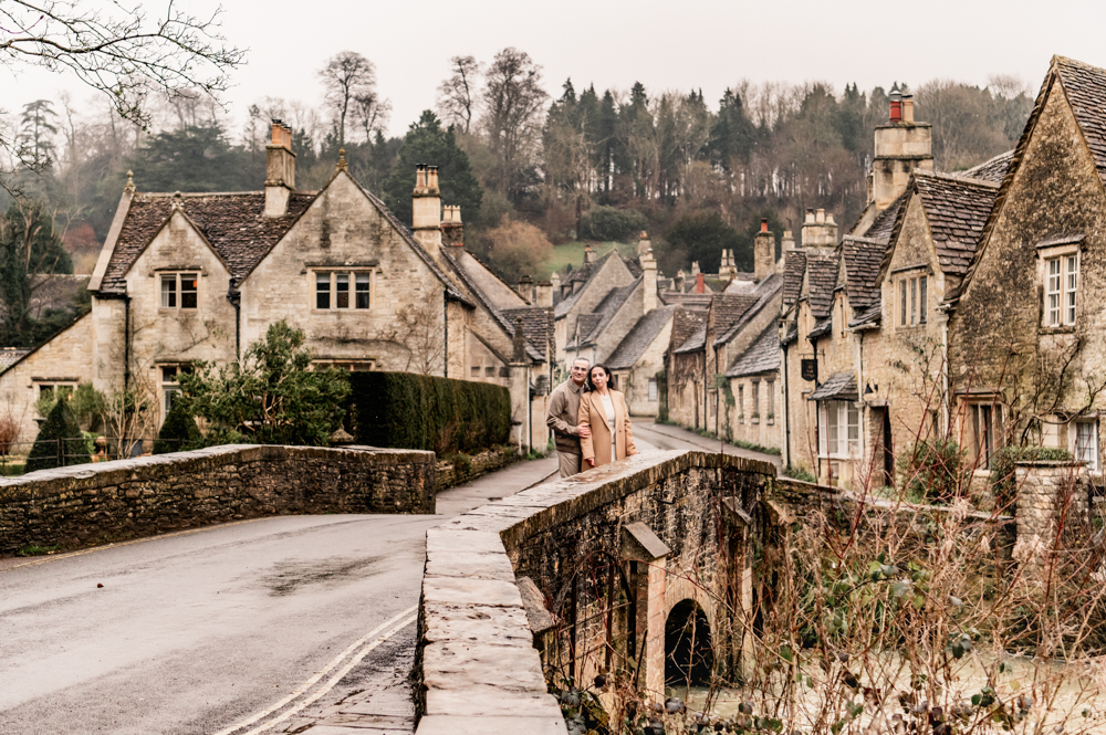 castle combe couple engagement 