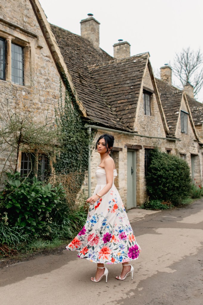 floral dress bride cotswolds