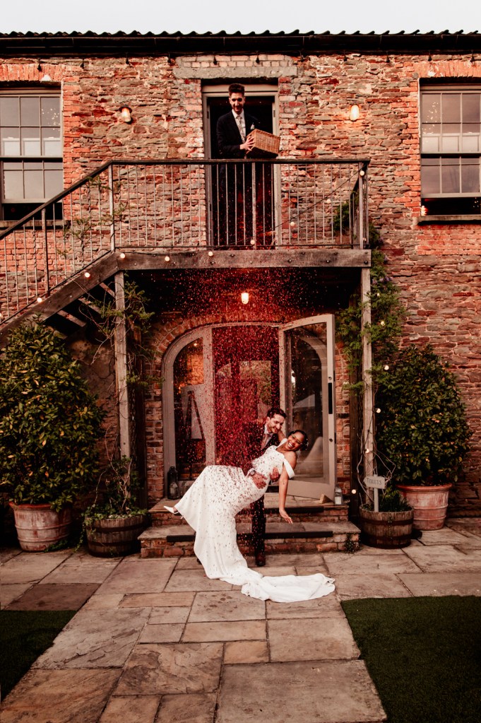 dramatic confetti shot