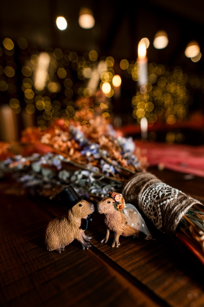 cute wedding capybara toppers
